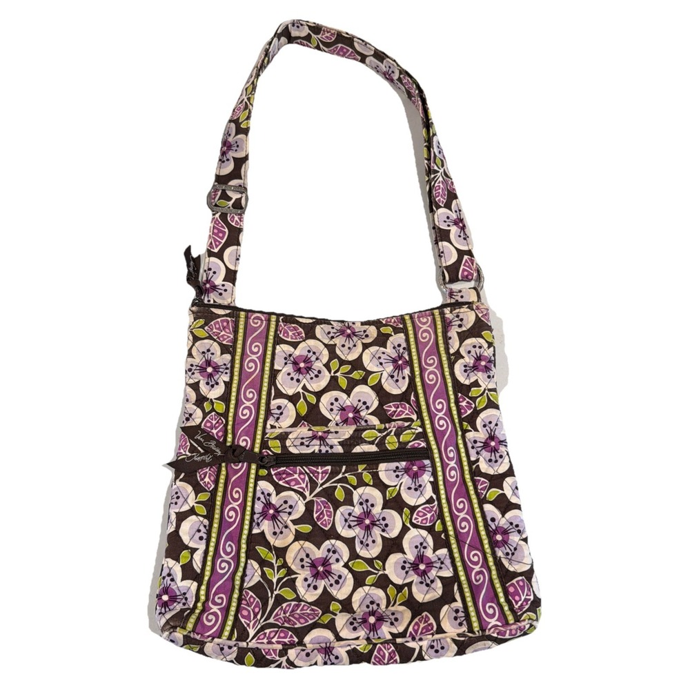 Vera Bradley Plum Petals‎ Quilted Crossbody ~ Floral Print ~